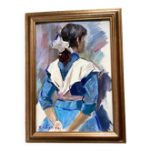 Tableau Huile sur toile signé dimension : hauteur -57cm- largeur -41 cm-