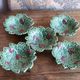 Set of 5 leaf-shaped bowls with strawberries – Caldas da Rainha (Portugal)