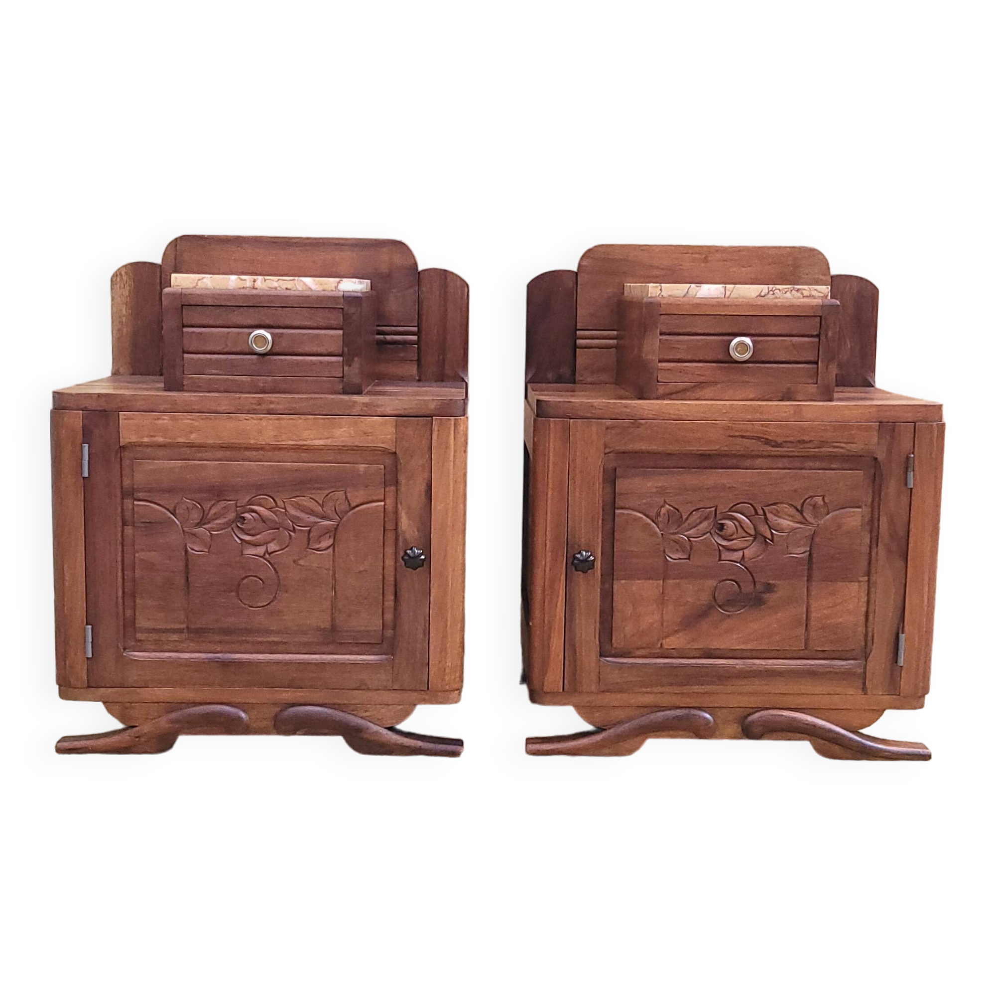 Pair of Art Deco bedside tables