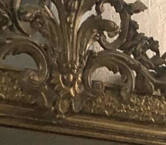 Large gilded antique mirror