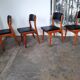 Set de 4 chaises scandinave,  Skaï  année  70