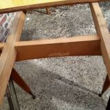 Extendable table with extensions old vintage compass legs design XXeme