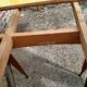 Table extensible à rallonges ancienne pieds compas vintage design XXeme