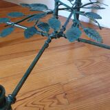 Square metal coffee table and glass top