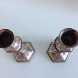 Pair of art deco style candle holders