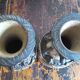 Pair of ceramic vases from China - cartridge at the base - antique work