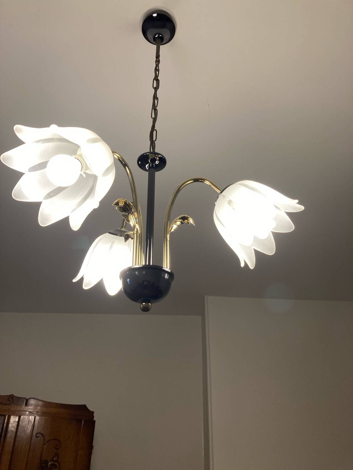 Lustre laiton et opaline