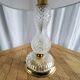 Crystal and brass lamp