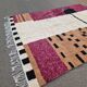 Tapis marocain fait main - marron, noir et rose - 3X2m
