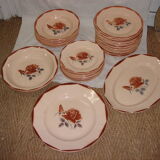 3 plats de service, Digoin, faïence de Sarreguemines de 1930/40