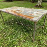 Table basse onyx et marbre vintage