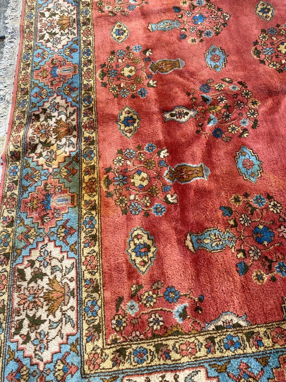 Large handmade vintage carpet Transylvania 198x298 cm