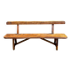 Banc en bois foncé Aranjou années 1980