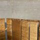 Vintage screen in straw and braided rope