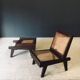 Low Modernist Folding Chairs by Pierre Jeanneret for Chandigarh, India, 1960s, Set of 2