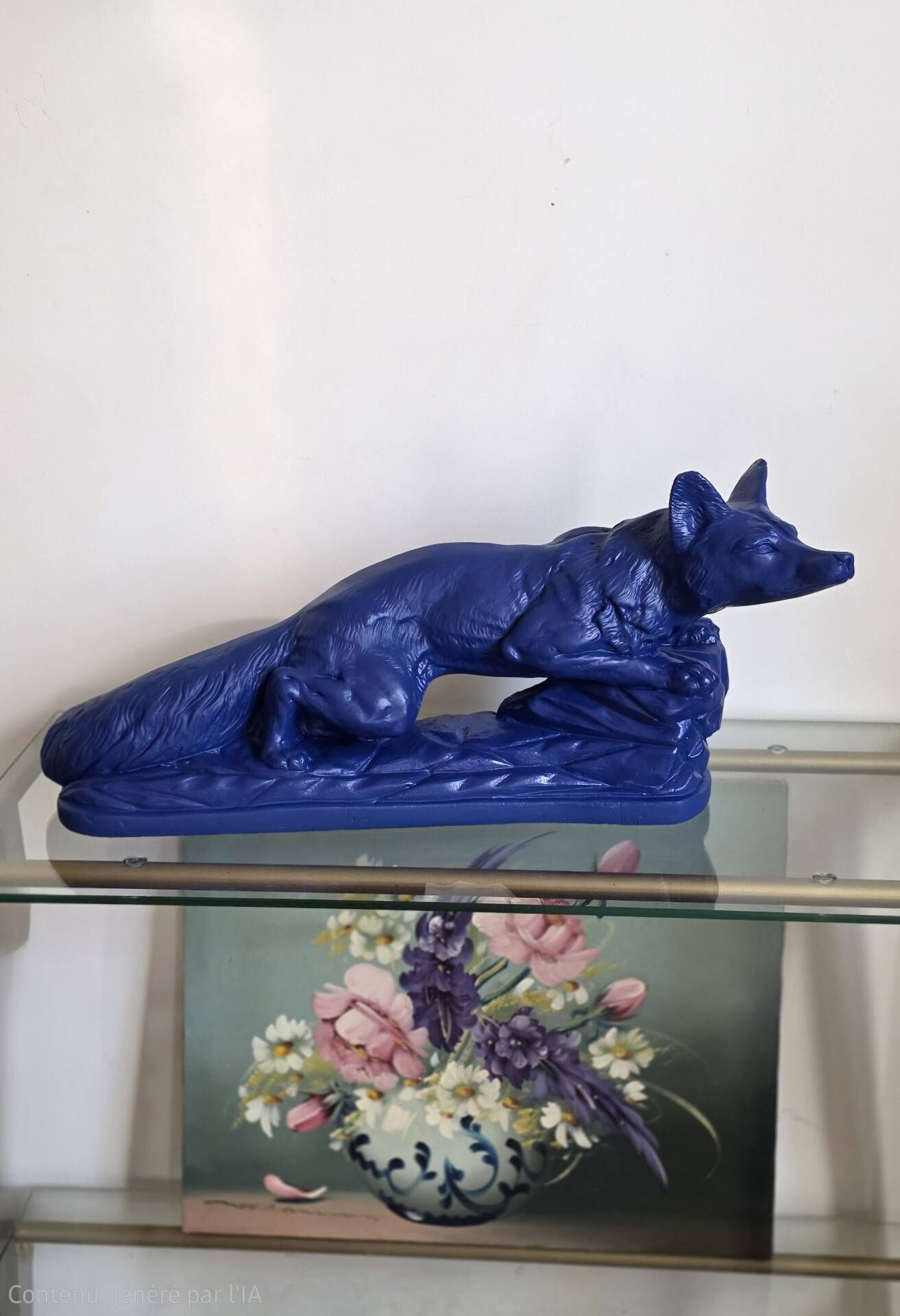 Sculpture années 50 bleu Klein