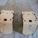 Pair of moulded glass sconces
