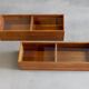 Large Danish Walnut Wall-Mounted Cabinets. 1960s, Set of 2