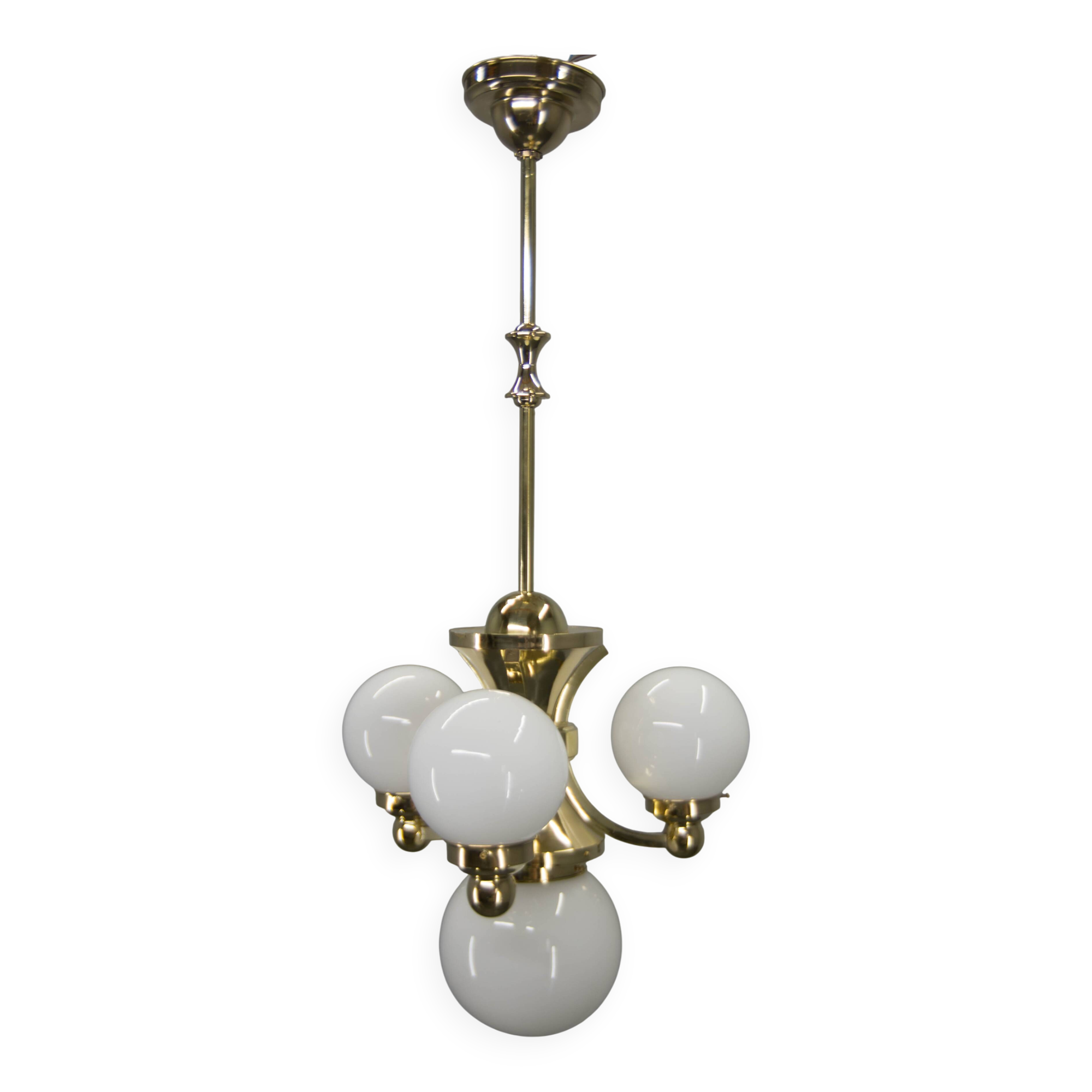 Art Deco Chandelier by Gocar, 1910s, Restored