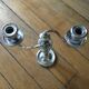 Antique silver metal candle holder 2 branches