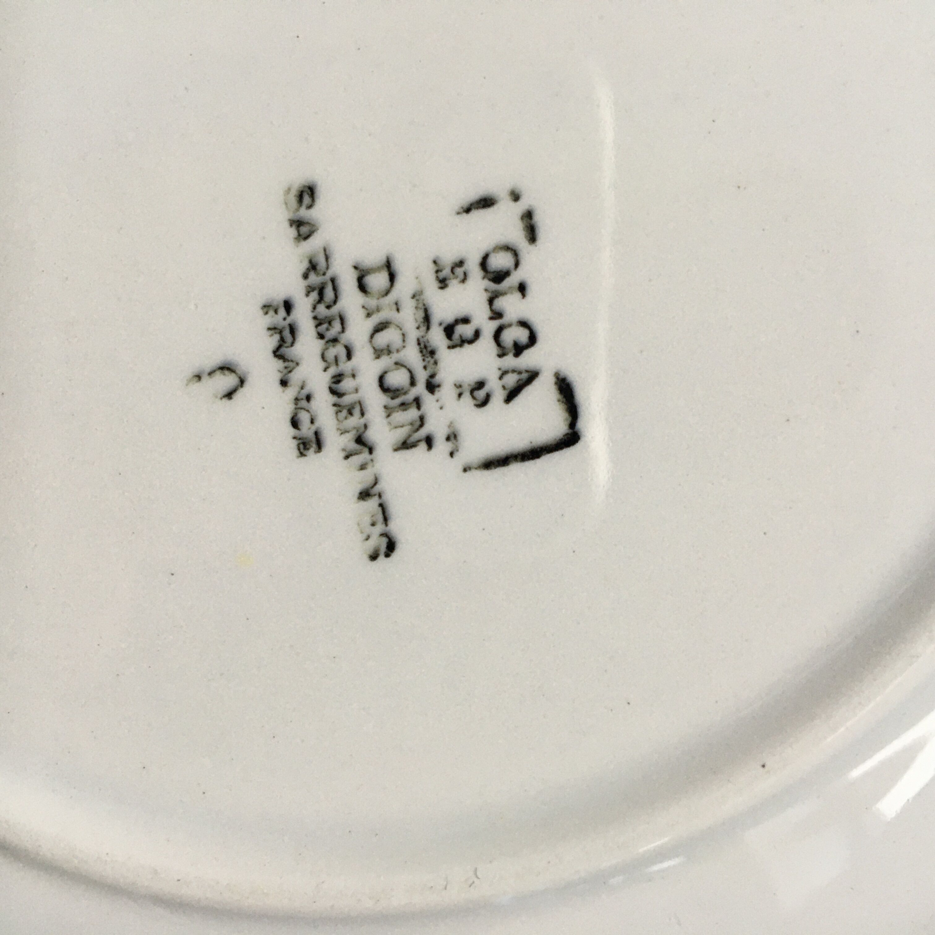 Set of 6 dessert plates "Olga" Digoin Sarreguemines
