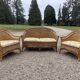 Salon de jardin en rotin 1980