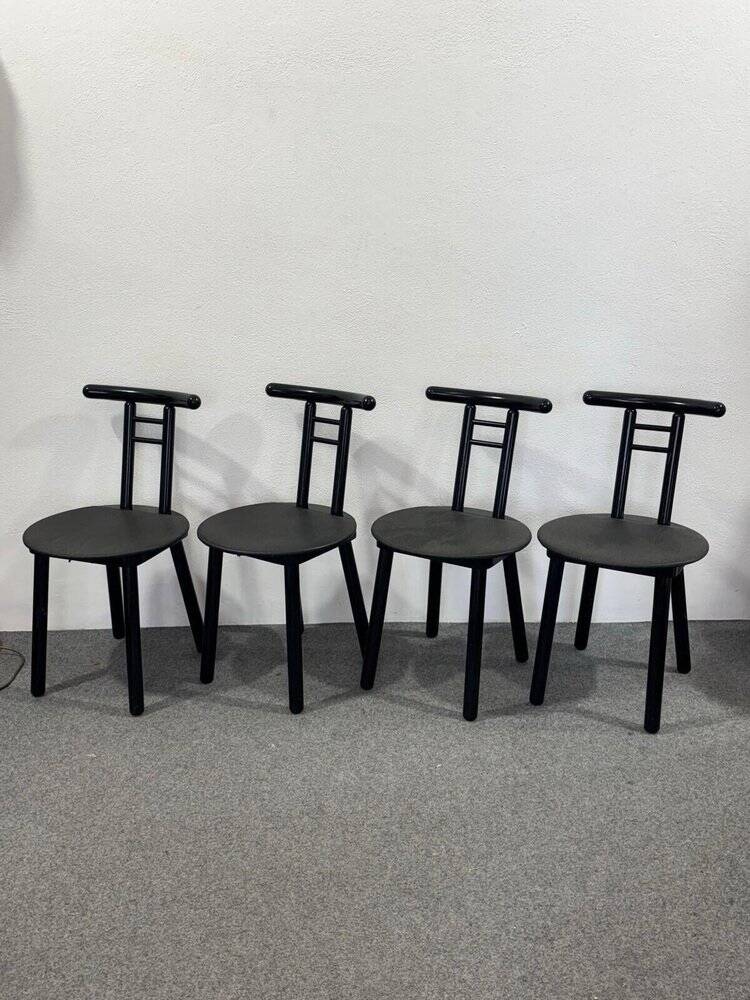 Vintage Italian Chairs, 1980s, Set of 4