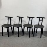 Vintage Italian Chairs, 1980s, Set of 4