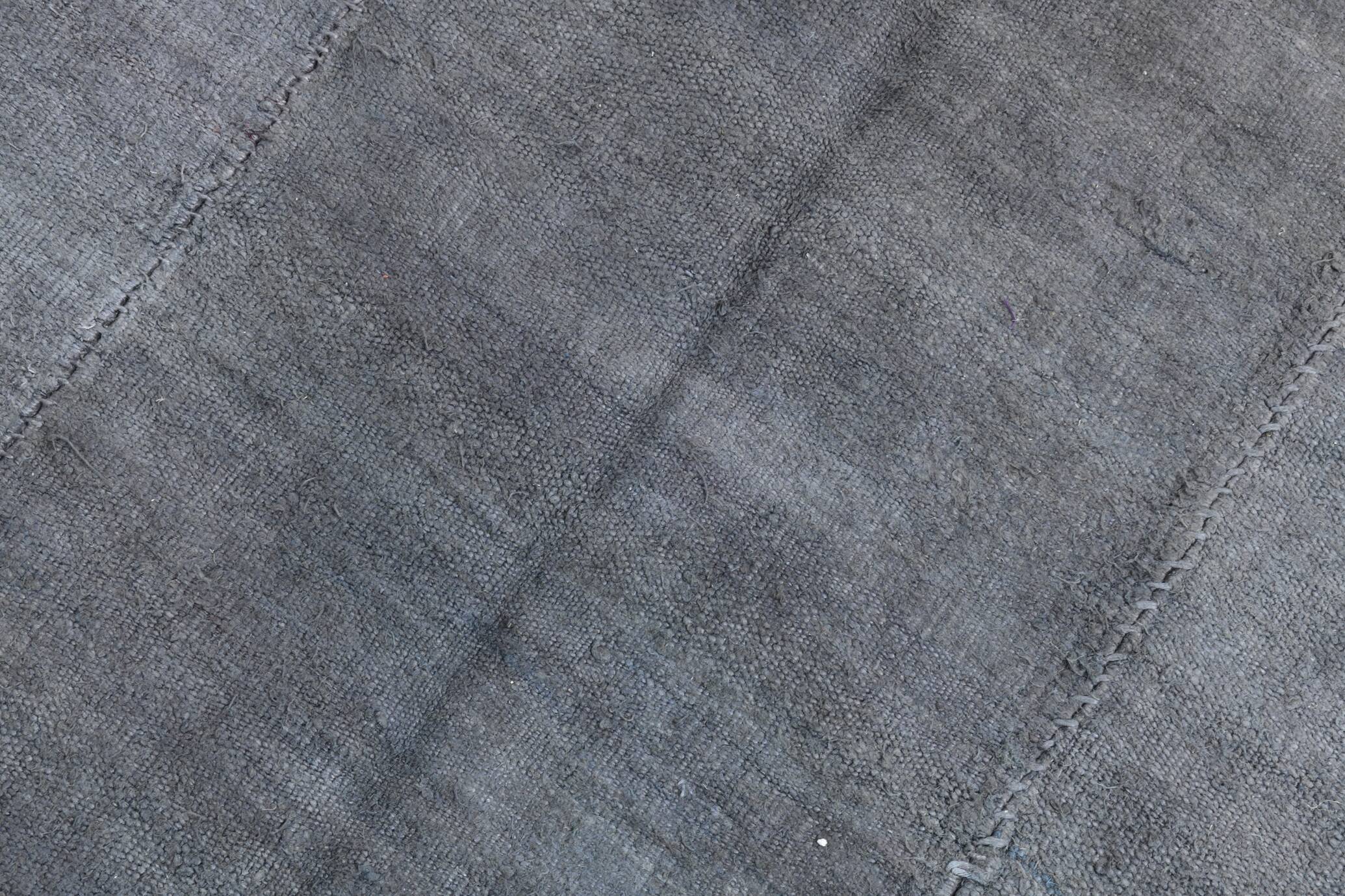 5x7 Shades Of Gray Vintage Kilim Rug, 156x231Cm