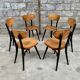Série de 6 chaises bistrot estampillées Baumann