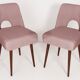 Shell chair in pink boucle, 1960s