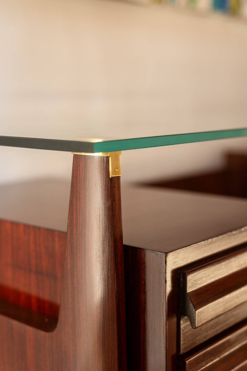 Commode or sideboard in rosewood. Italian work from the 1960s.