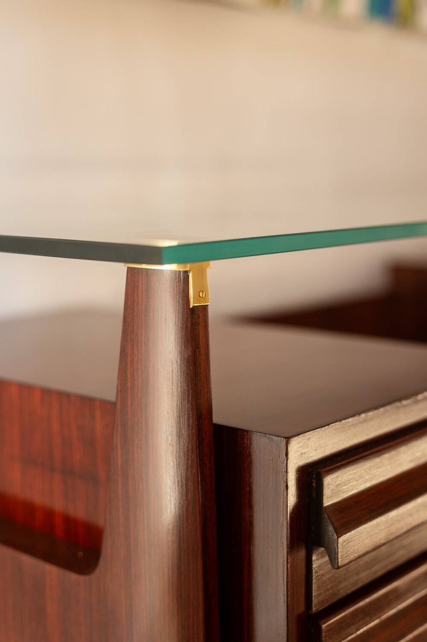 Commode or sideboard in rosewood. Italian work from the 1960s.