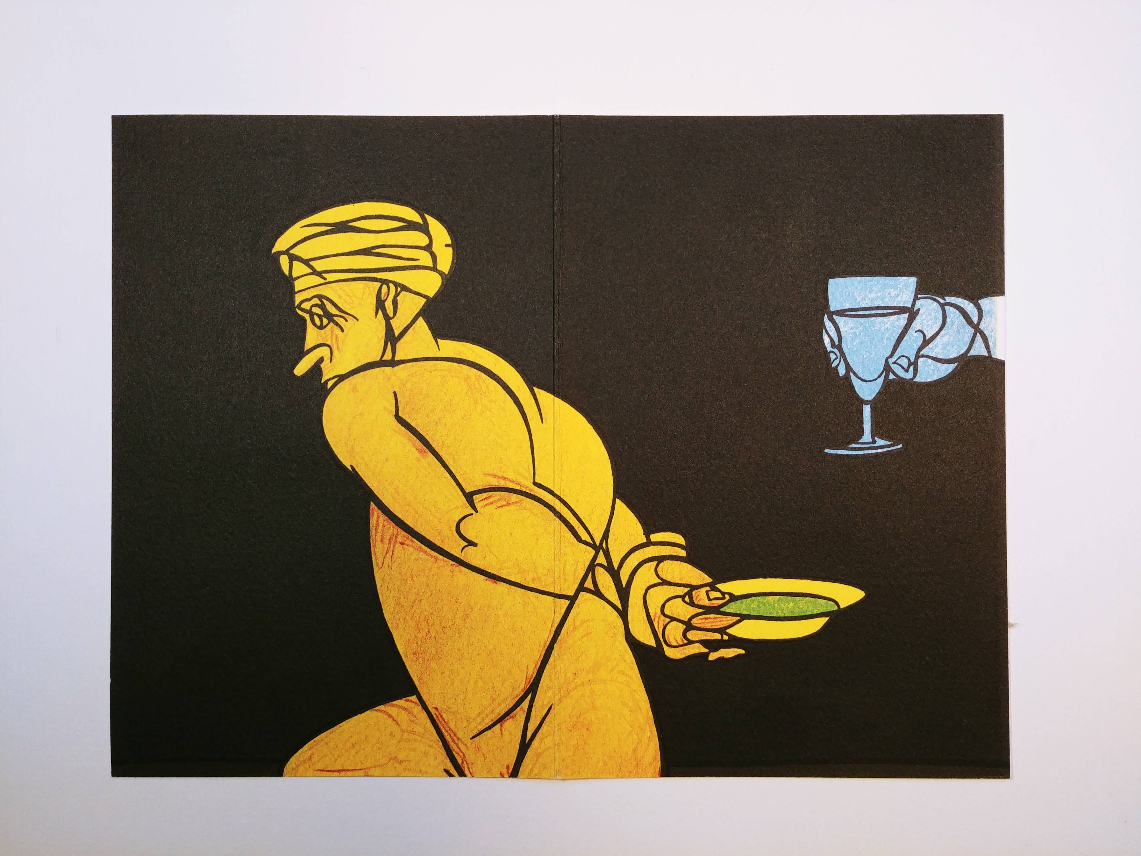 Card invitation exhibition Adami - 1983 - Maeght gallery