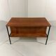 Independent teak and black steel desk by Günter Renkel, 1960s.
