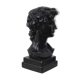 David head in black waxed plaster