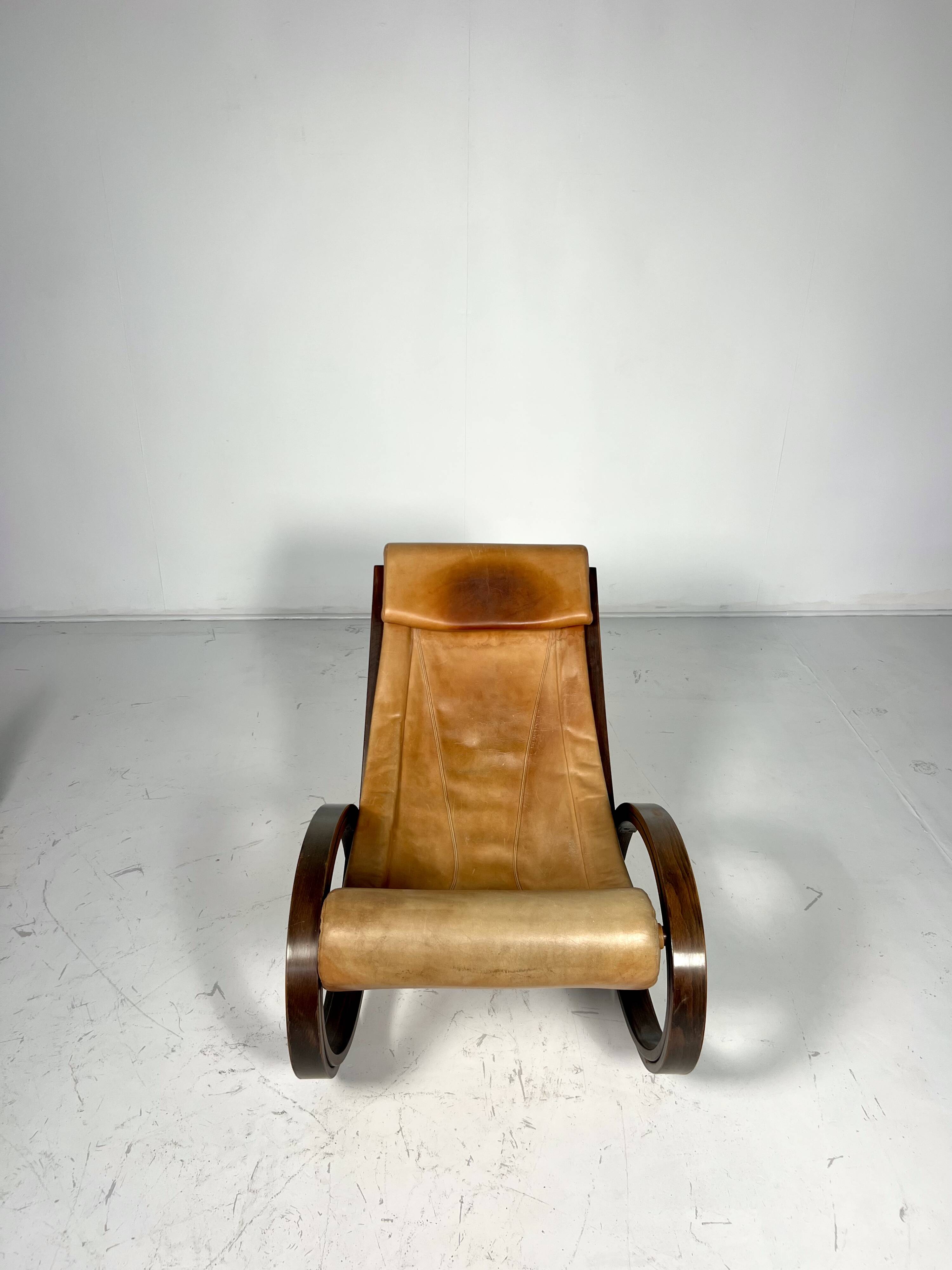 Sgarsul Rocking Chair By aGe Aulenti For Poltronova, Italy, 1960s