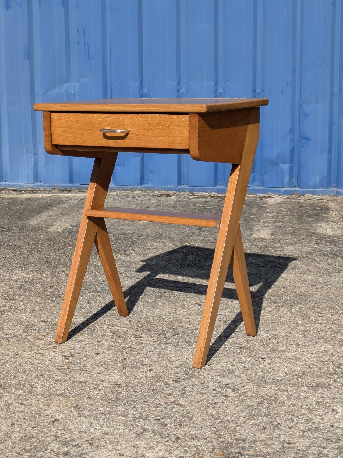 Vintage 1960s compass foot bedside table