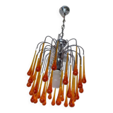 Paolo venini chandelier, murano 70 with large drops