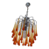 Paolo venini chandelier, murano 70 with large drops