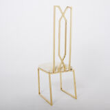 Pair of brass chairs Alain Delon for Jean Charles 1970