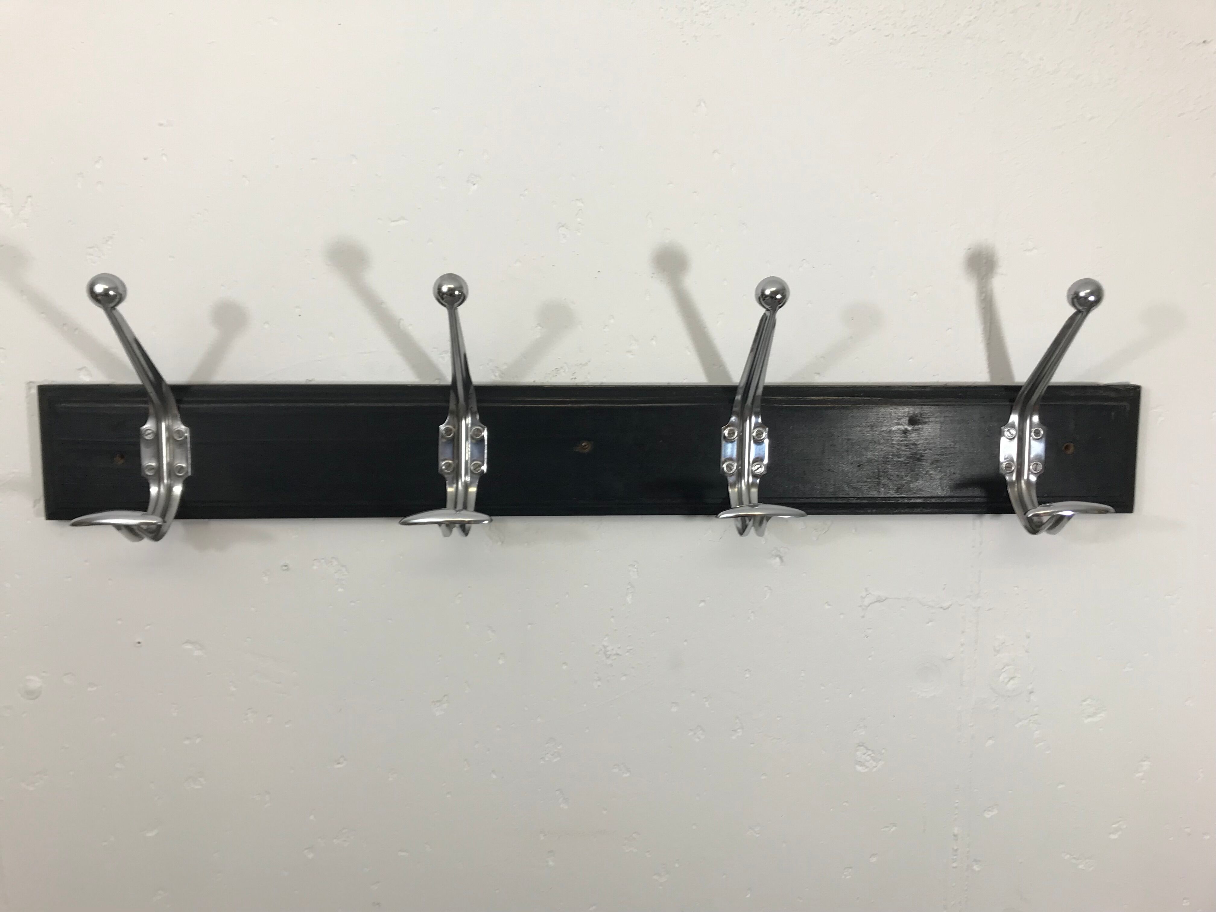 Black coat holder 4 patères