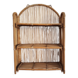Rattan wall shelf