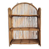 Rattan wall shelf