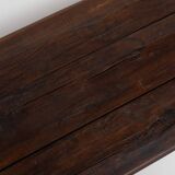 Rustic coffee table in solid oak, Wabi Sabi, France, 1950s