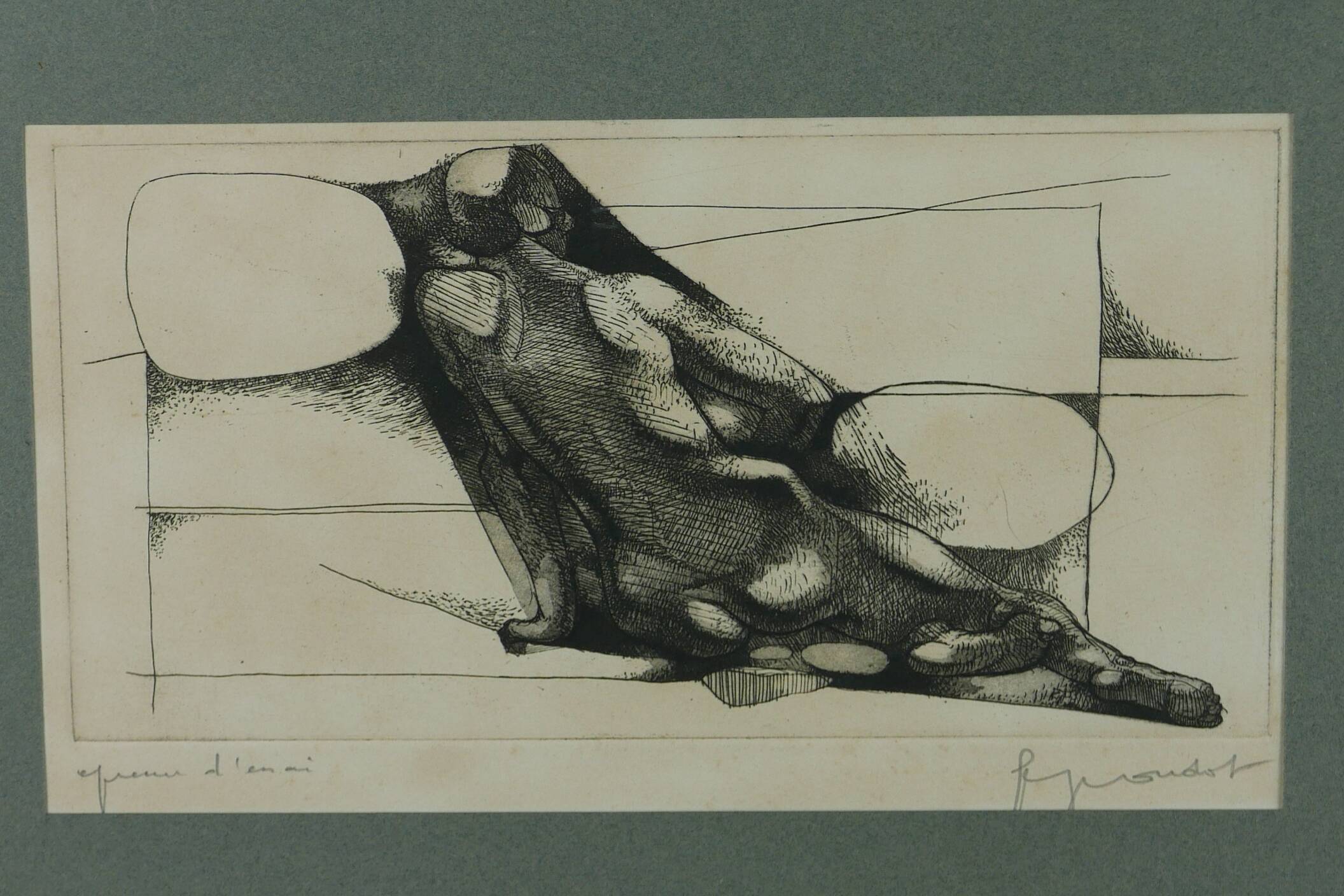 Lithographie de femme George Oudot