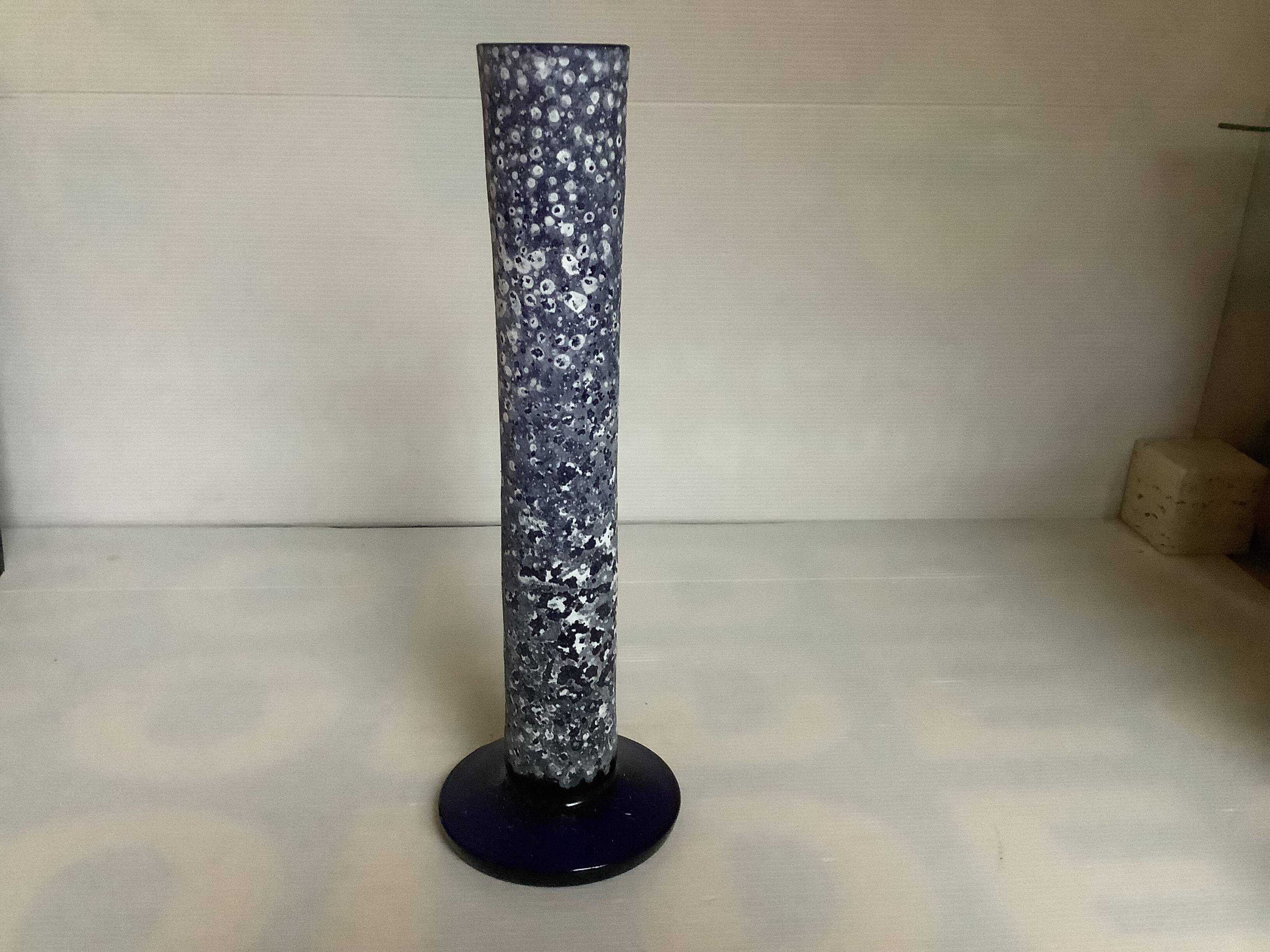 Large cobalt blue Scavo soliflore vase