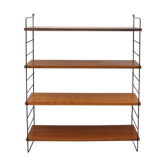 1960s wall unit with 4 shelves in walnut
