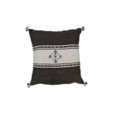 Coussin berbère chocolat et beige