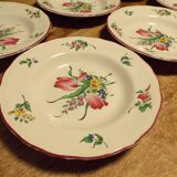6 Lunéville Réberbère tulip deep plates